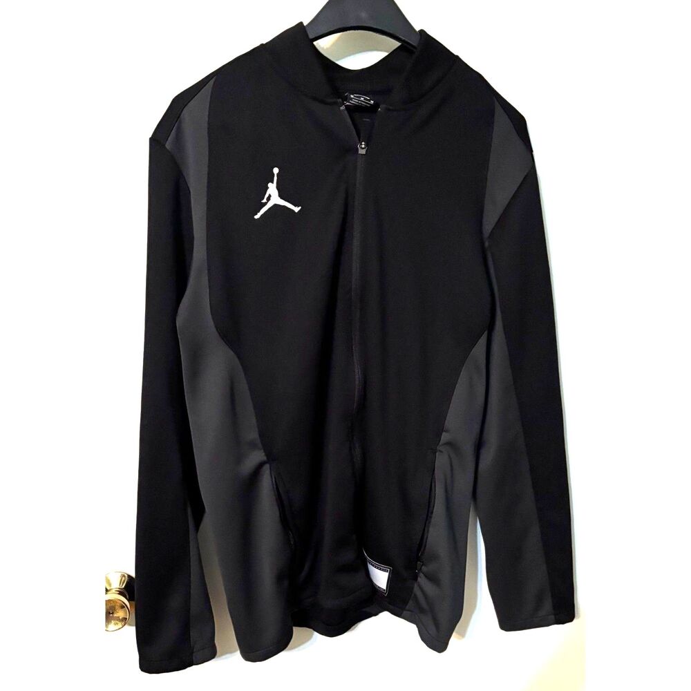 Nike Air Jordan Dri-FIT Full Zip Track Jacket Mens Medium Black
